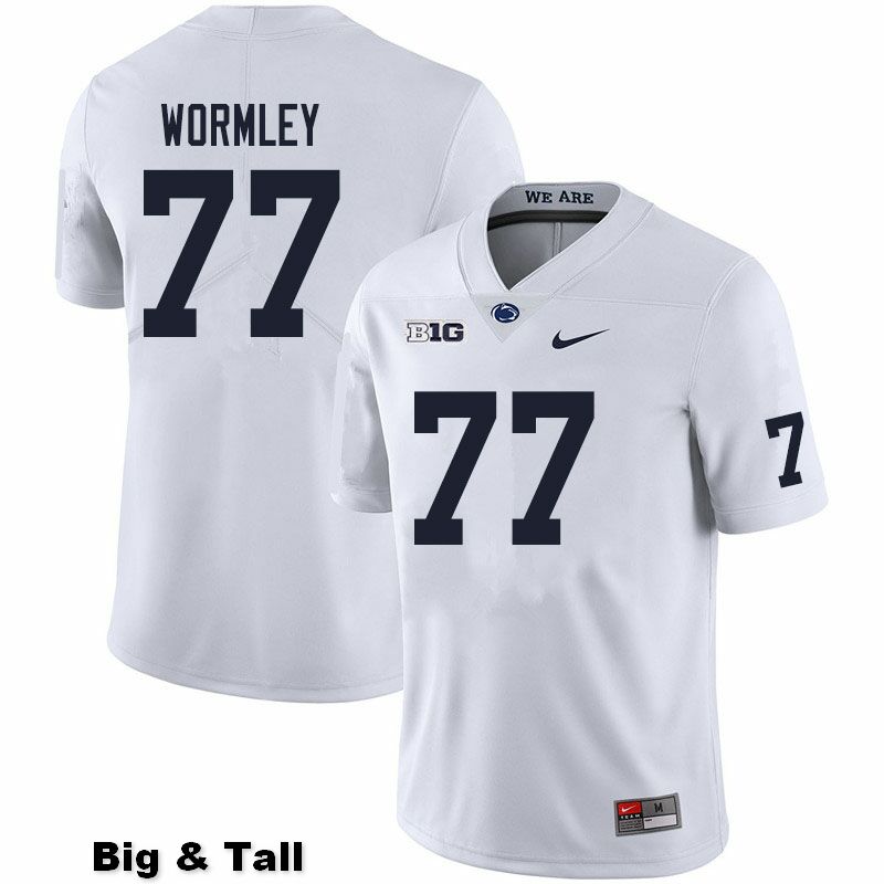 NCAA Nike Men's Penn State Nittany Lions Sal Wormley #77 College Football Authentic Big & Tall White Stitched Jersey WSK3498CP